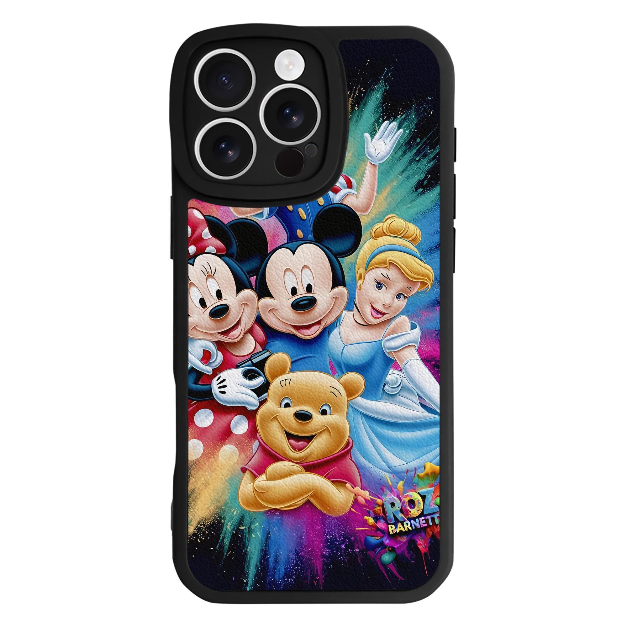 （画像用） ミッキーマウス Mickey Mouse 【iPhone 16シリーズ対応】シリコンスマホケース（レザー調） 材質：シリコン